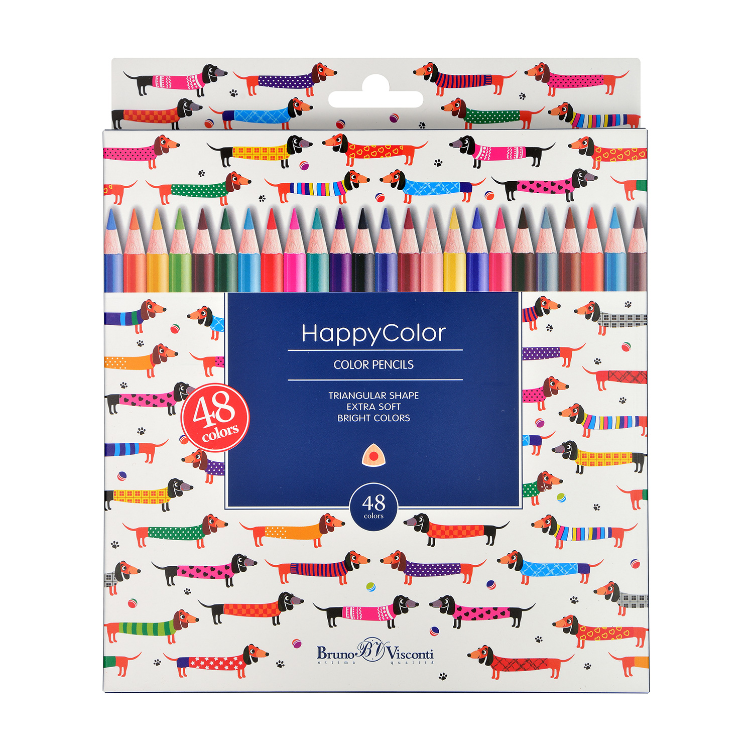 Карандаши цветные 48 цв BV HappyColor
