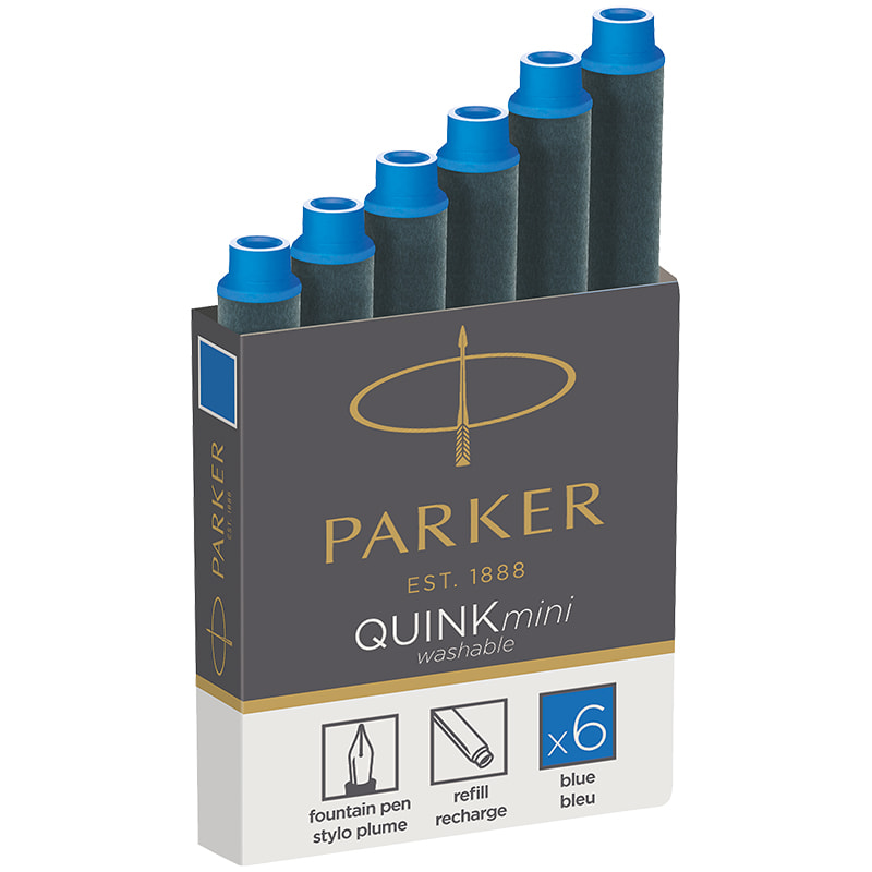 Баллончик для перьевой ручки Parker синий 0,5мл ПОШТУЧНО