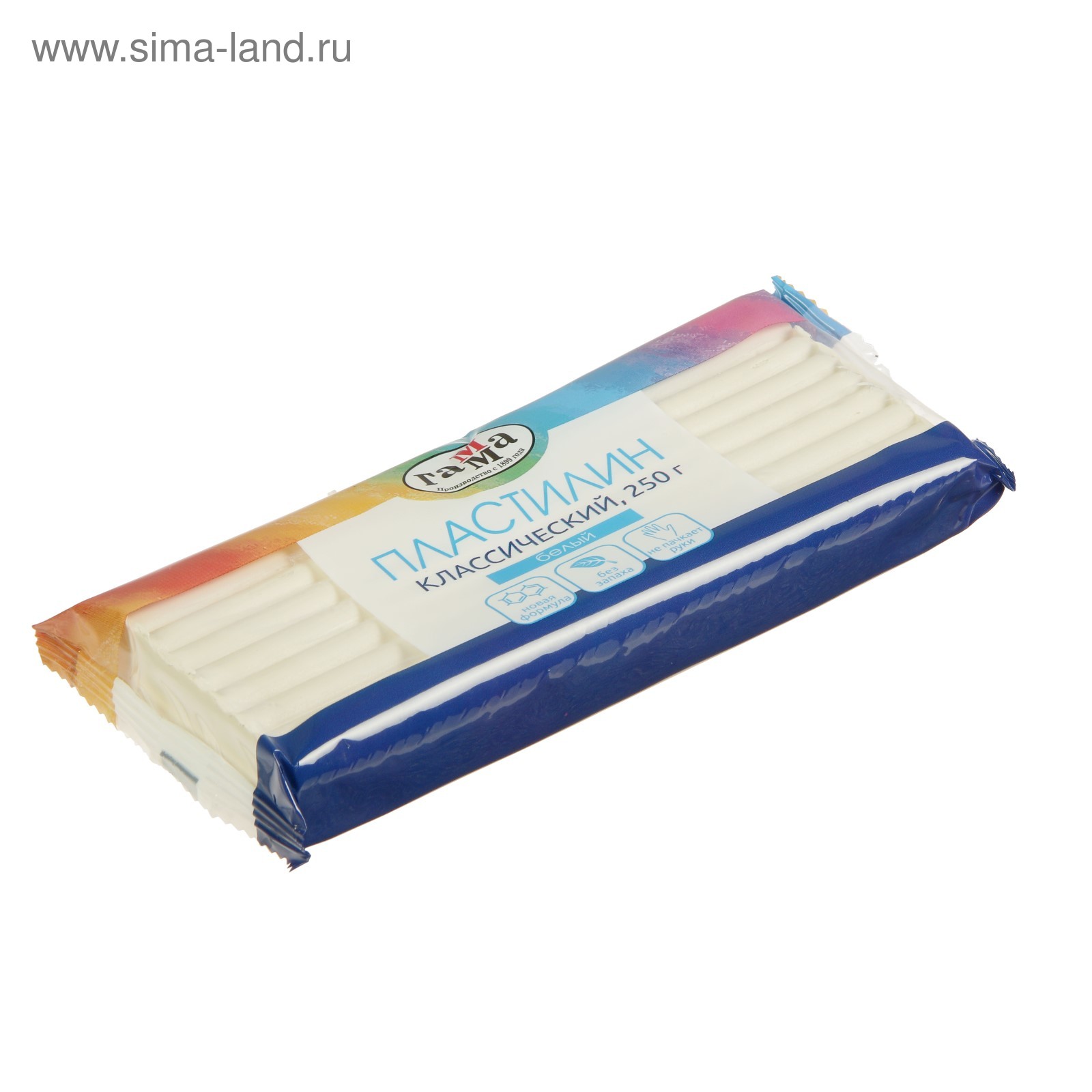 Пластилин штучный 250гр Классический белый