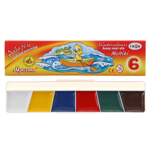 Краски 6цв Мультики б/к к/к картон