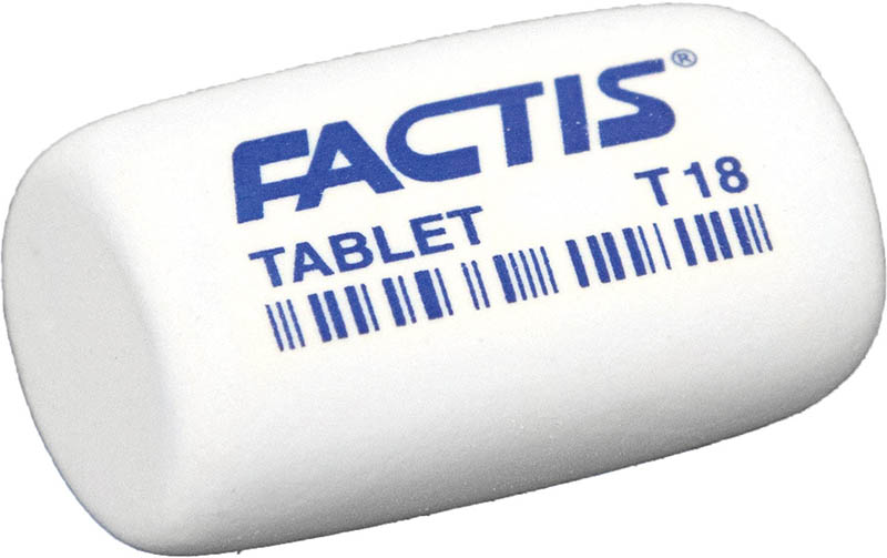 Ластик Factis Tablet белый скошенный