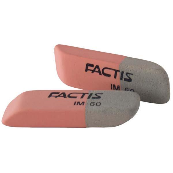 Ластик Factis из натурального каучука, комбинир красно-серый