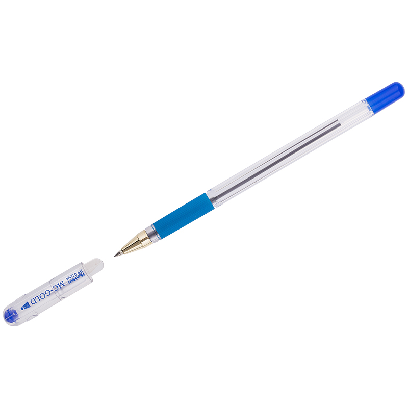 Ручка шариковая синяя MC/GOLD 0,5мм резин. держат. 300