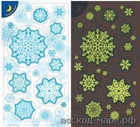 НГ Наклейки 080.426 Снежинки