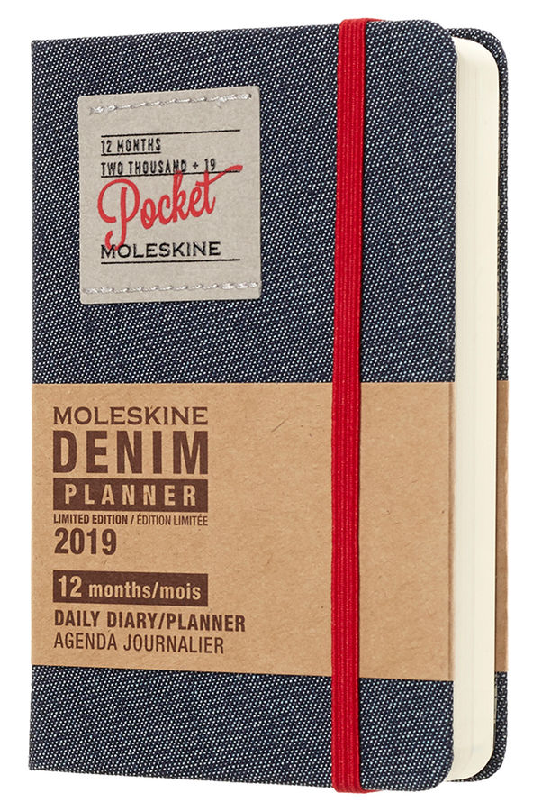 Распродажа Ежедневник А6 2019г Moleskine лин Limited Edition Denim джинса черн