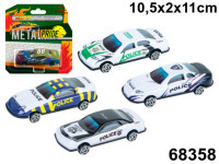 Машина California Racing Car полиция 7,5см сталь ассорти