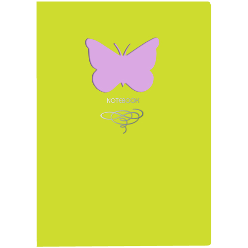 Тетрадь А5 тв 80л лин Soft Touch Butterfly салатовый