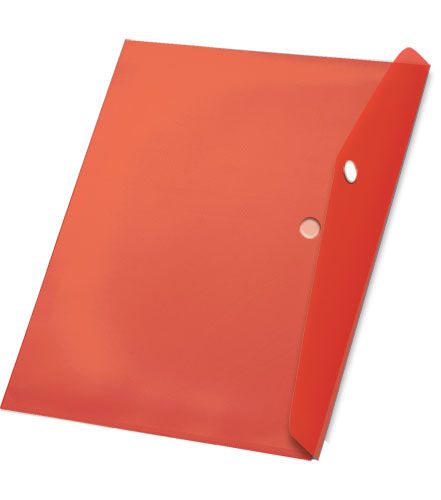 Папка-конверт А4 однотон красная 180мк