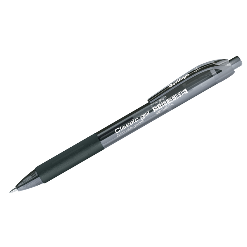 Ручка гелевая черная Berlingo 0,5мм авт