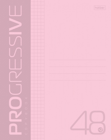 Тетрадь А5 пласт обл 48л кл Progressive Розовая