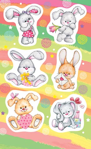 Наклейки 0-11-441А Зайки