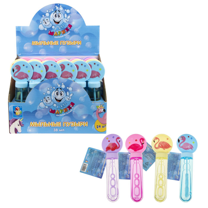 Мыльные пузыри Мы-шарики! 38мл Фламинго с кругляшом