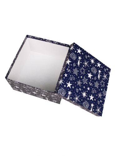 Праз Коробка квадрат Звезды 5,5*5,5*2,5