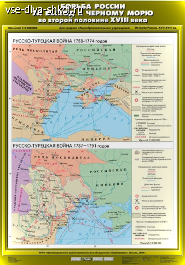 Войны россии во второй половине xviii. Карта русско-турецкой войны 1768-1774 и 1787-1791.