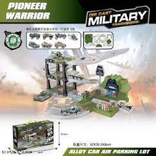 Набор Парковка 2 уровня с машинками и аксесс Military