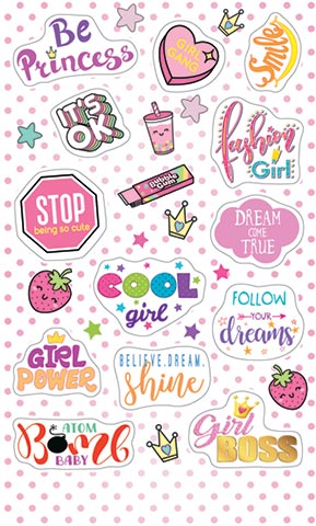 Наклейки 0-11-464А Be Princess и др. подписи