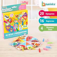 Игра Развивающая Животные, с прищепками