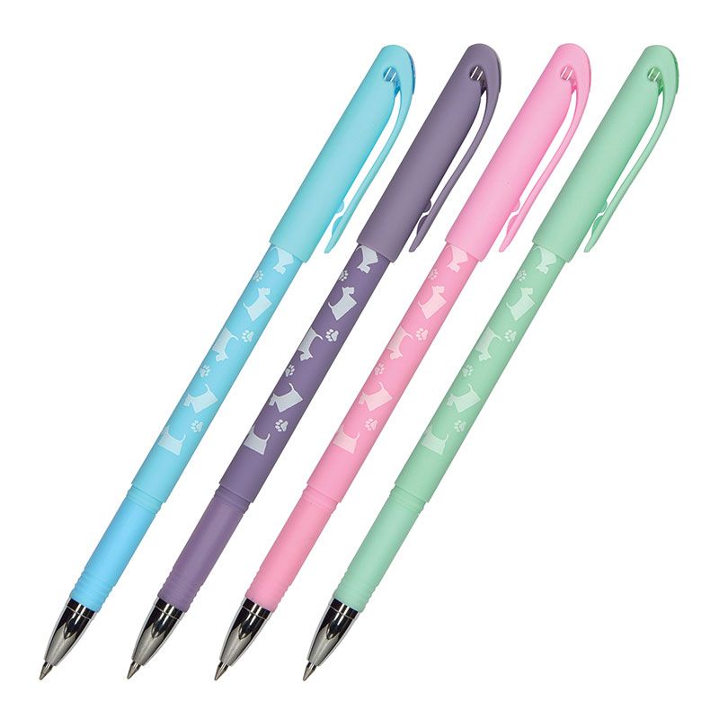 Ручка гелевая Пиши-стирай синяя BV Delete Write Art Щеночки 0,5мм