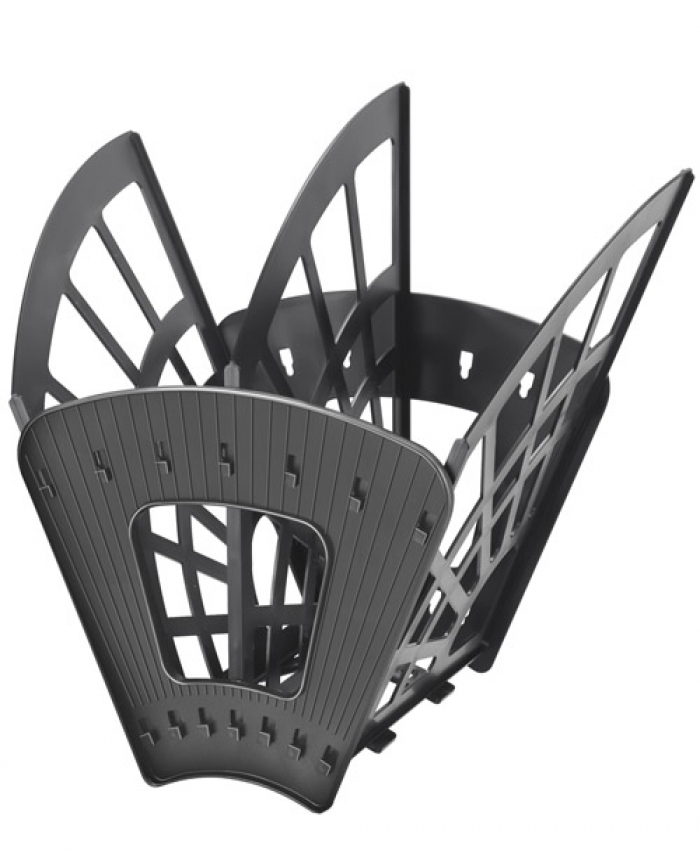 Лоток веерный 3секц 2отд черный ЭКОНОМ