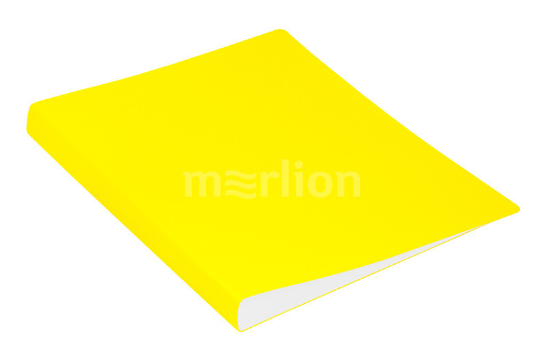 Папка-файл А4 10л Бюрократ Double Neon желтый