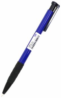 Ручка шариковая синяя Deli 0,7мм авт грип син/черн