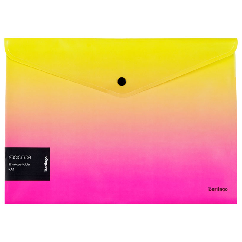 Папка-конверт А4 с рис Berlingo Radiance желтый/розовый градиент 180мк