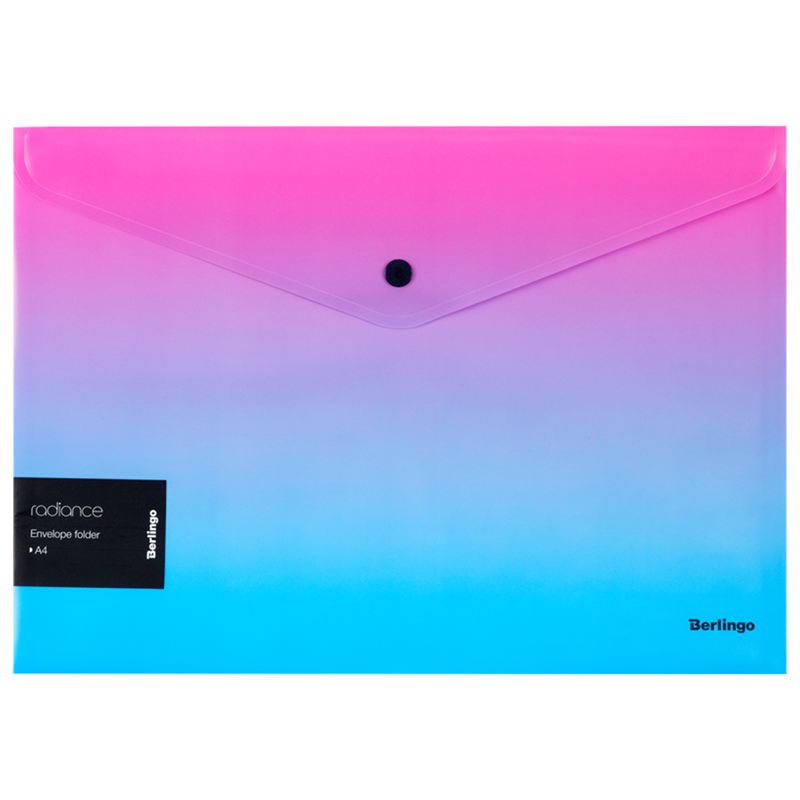 Папка-конверт А4 с рис Berlingo Radiance розовый/голубой градиент 180мк