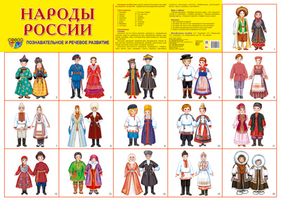 Плакат Народы России. Познавательное и речевое развитие гориз.