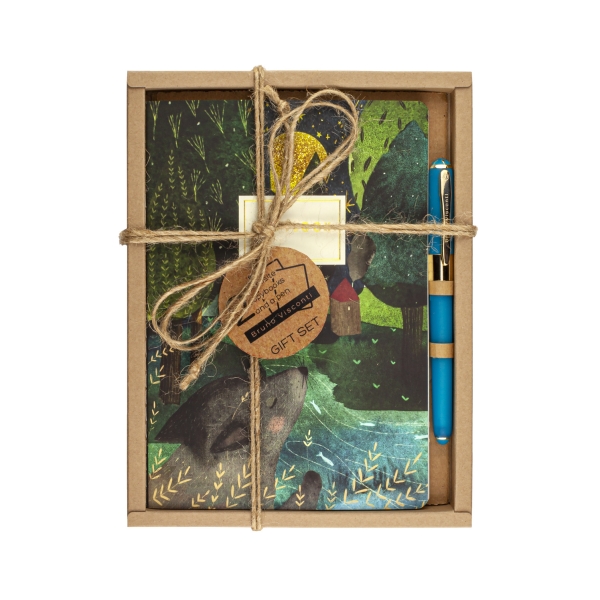 Набор подар BV Волчок и луна (две тетради и ручка)