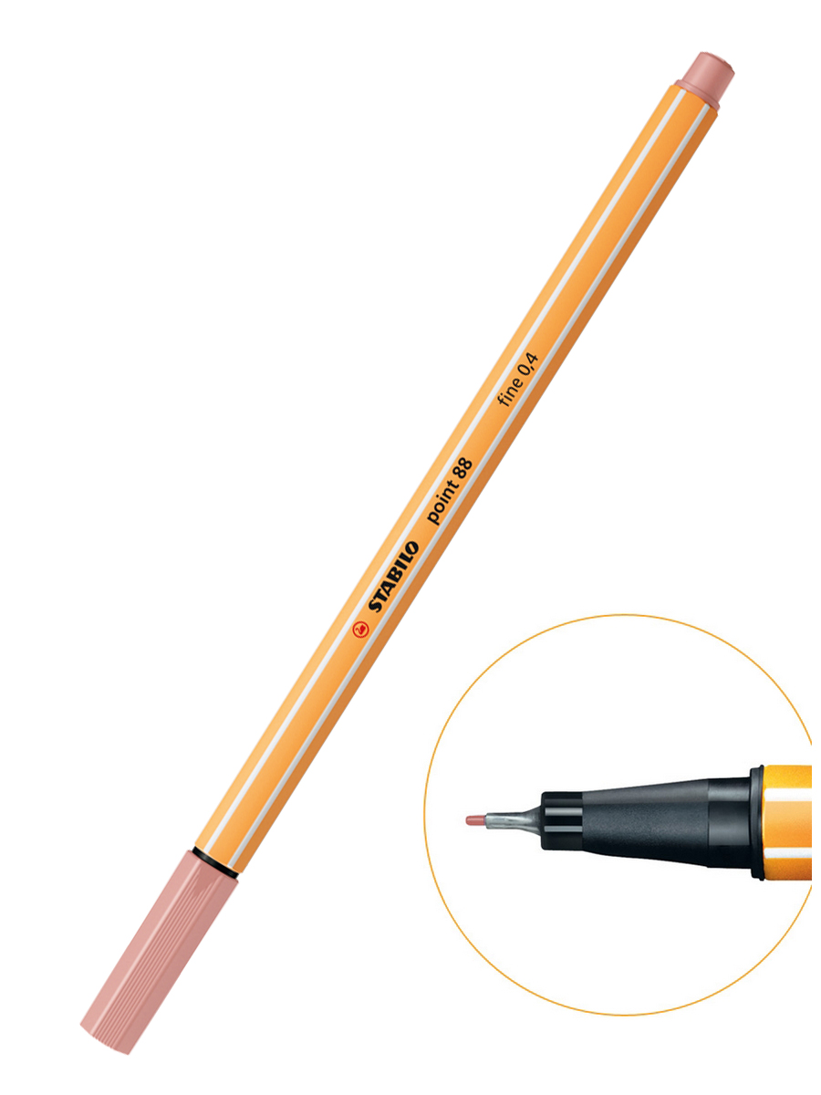 Ручка капиллярная STABILO Point 0.4 пудровая
