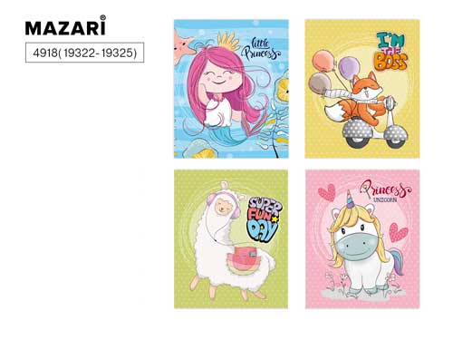 Зап. книжка А6 96л кл тв Princess Unicorn детская