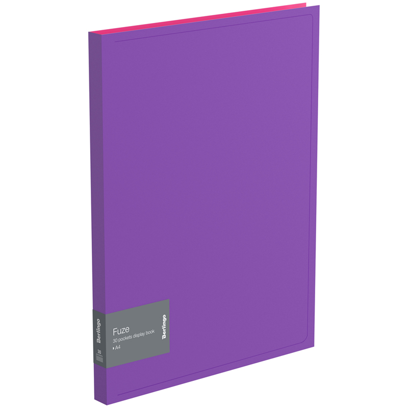 Папка-файл А4 30л Berlingo Fuze 17мм 600мк фиолетовая/розовая