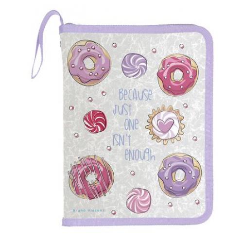 Папка для тетрадей А5 на молнии BV Сладкое настроение. пончики