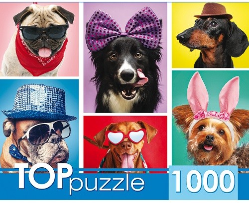 Пазл 1000 Toppuzzle Забавные щенки