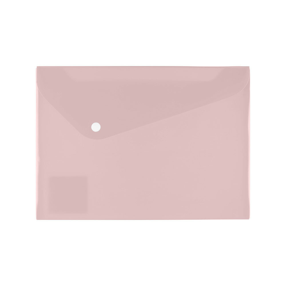Папка-конверт А5 однотон персиковый 180мк пастель диагональный клапан