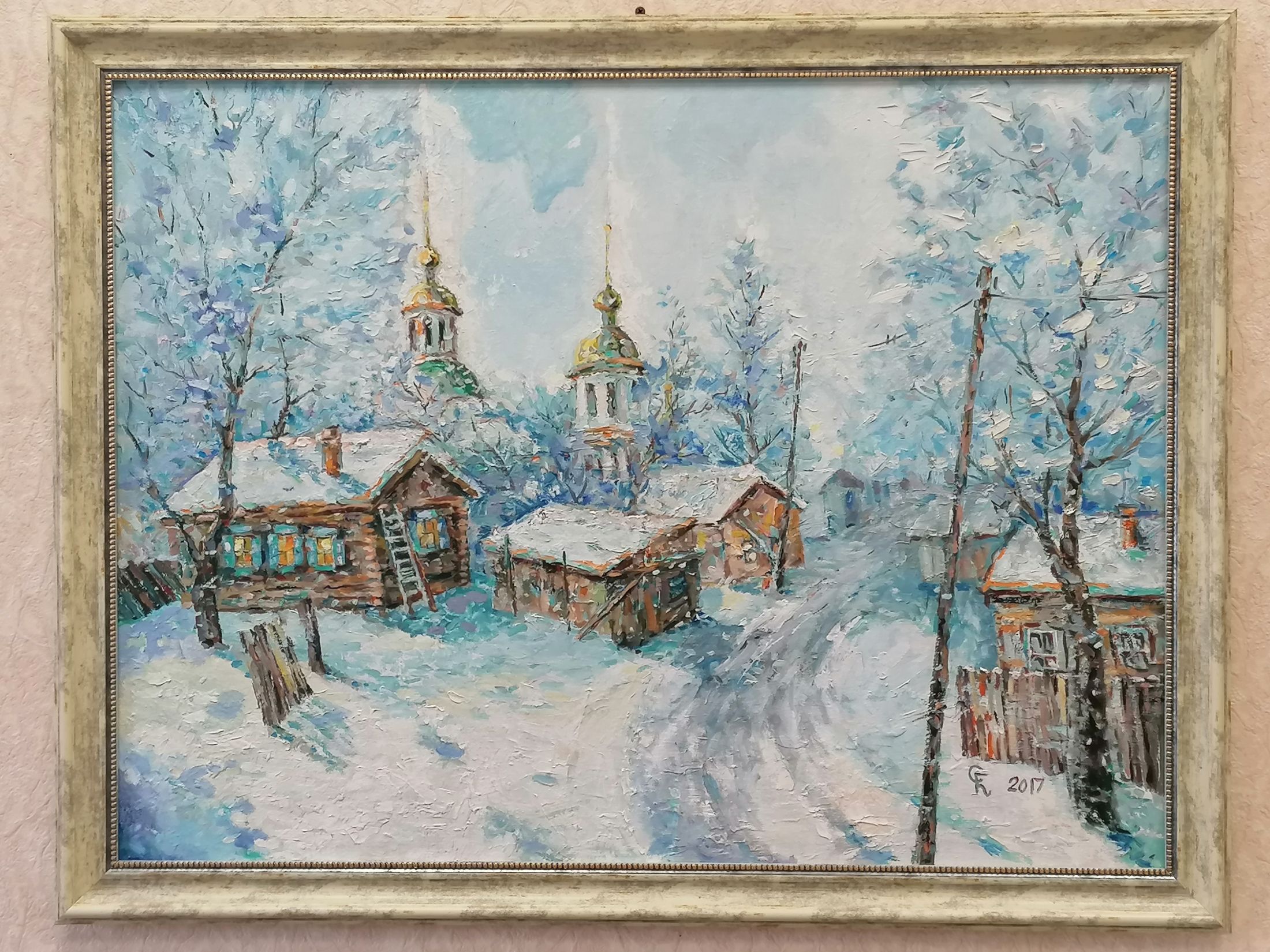 Картина "Мартовский дворик"