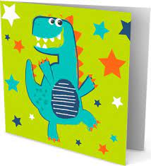 Творч Алмазная мозаика 15*15 Открытка своими руками Дино