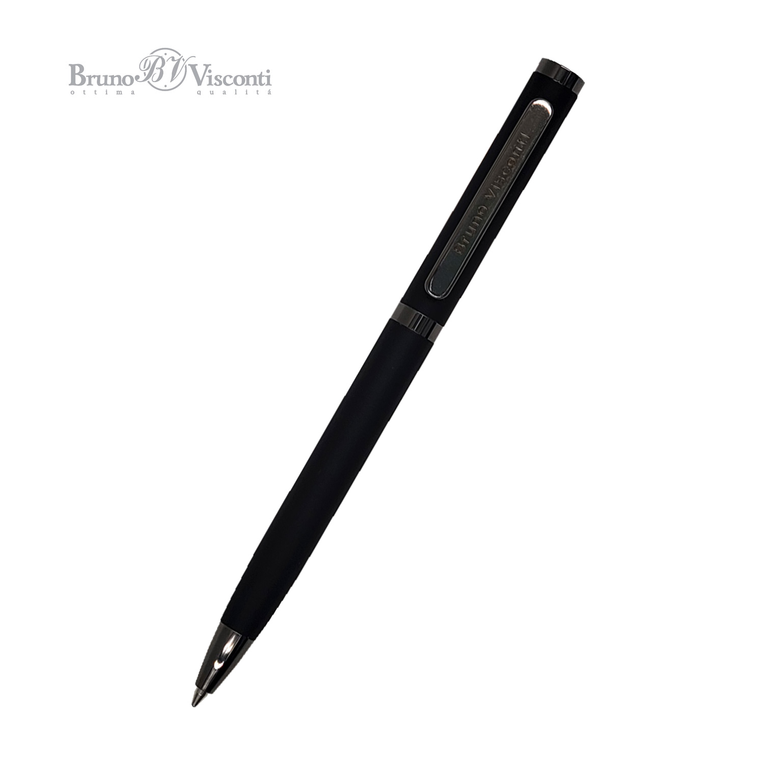 Ручка подар шар BV Firenze синяя 1мм авт черный мет корпус 1мм
