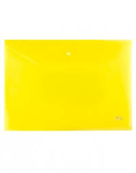 Папка-конверт А4 однотон желтая 180мк