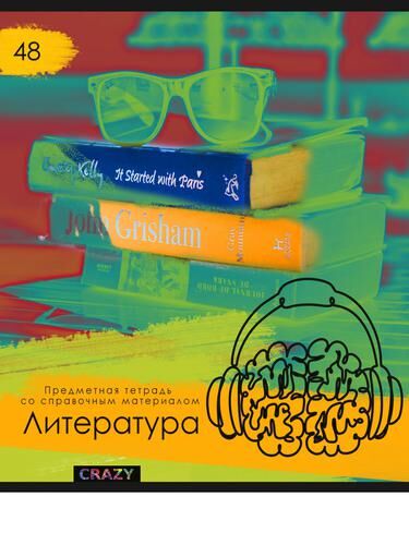 Тетрадь 48л лин темат Литература Крейзи, лён, неон