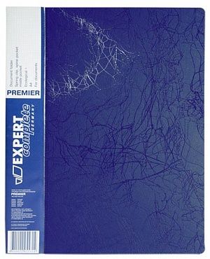 Папка-скоросшиватель EC Premier синяя + карман 20мм 700мк