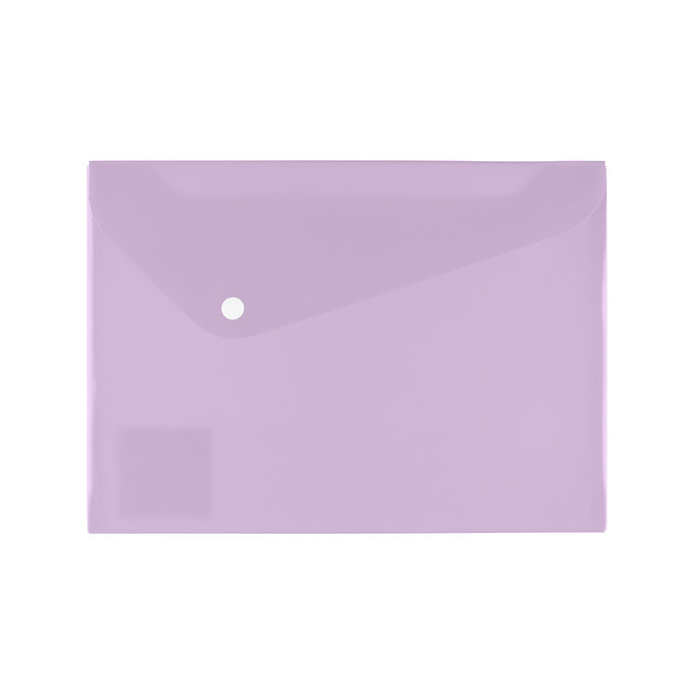 Папка-конверт А5 однотон лиловый 180мк пастель диагональный клапан