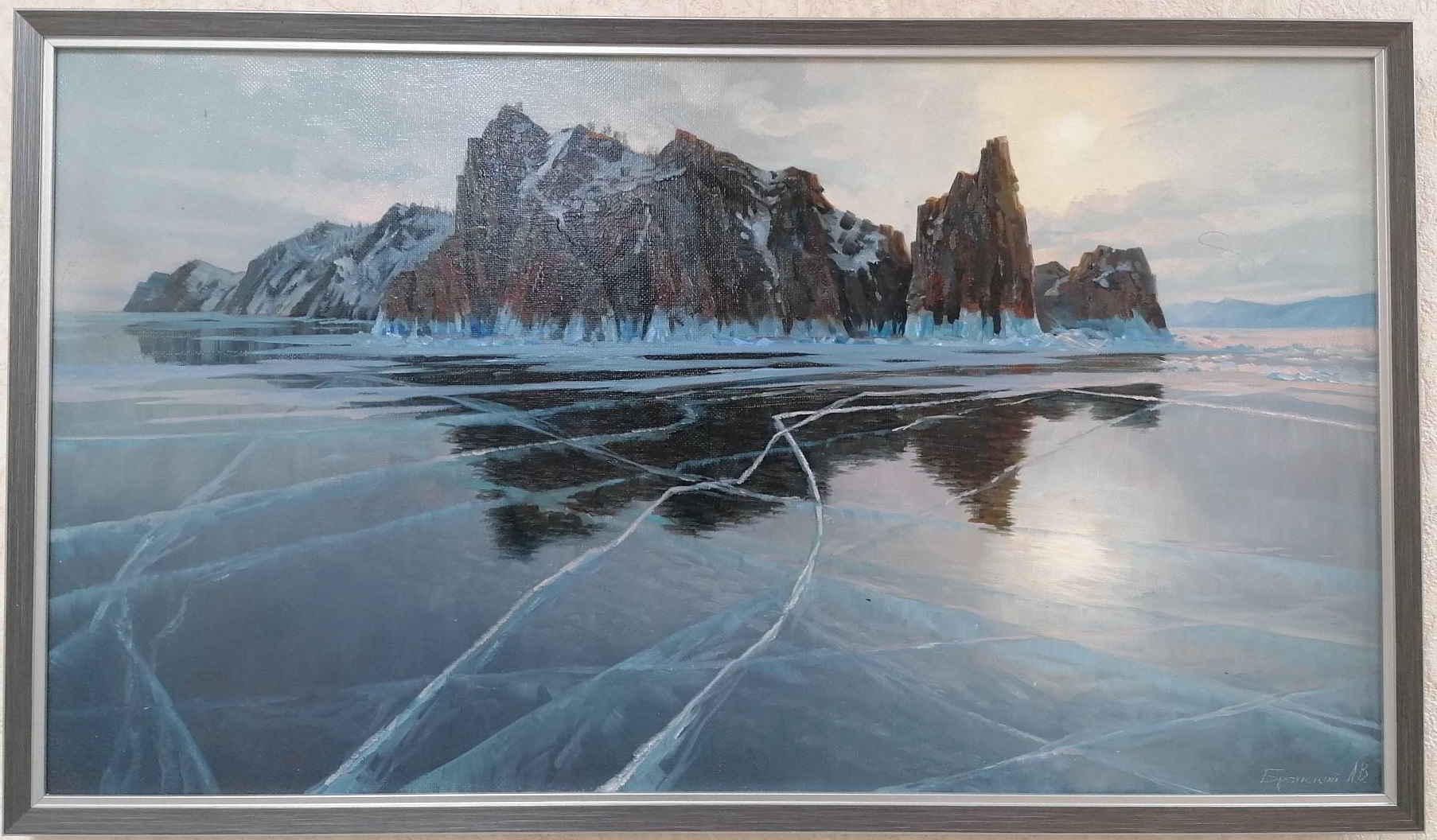 Картина "Байкальский лед. Мыс Хобой"