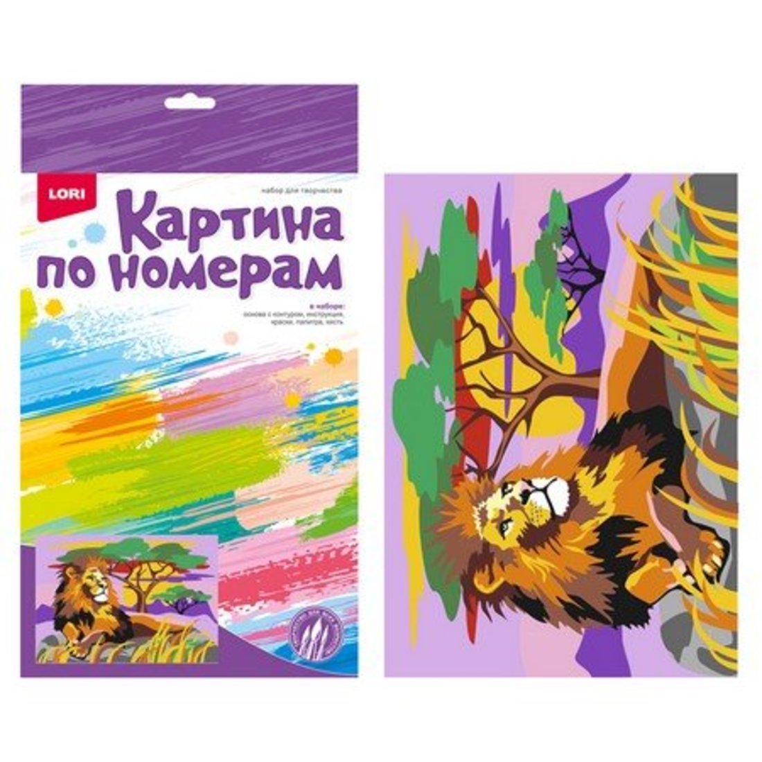 Творч Картина по номерам 20*28,5 Царь зверей