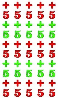 Наклейки НМ-008110 Пятерки и плюсы на белом фоне
