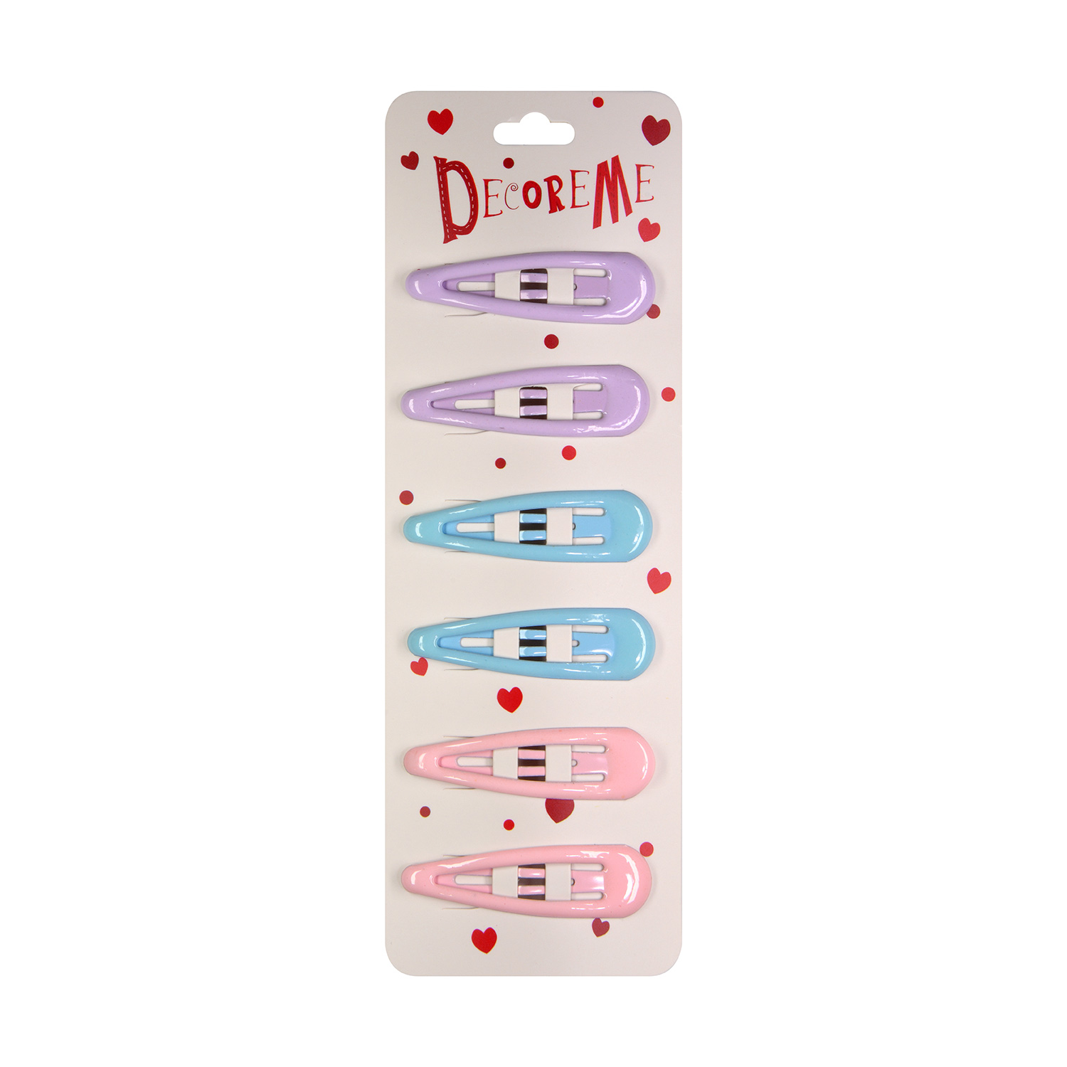 Заколка для волос 6шт/уп 5см 3 цвета