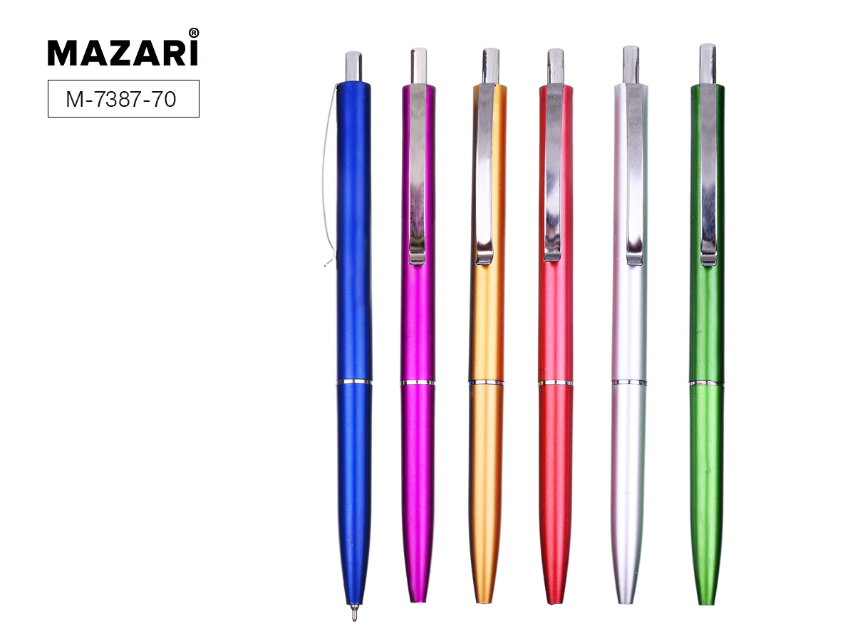 Ручка шариковая синяя Mazari Rio авт 0,7мм пулевид