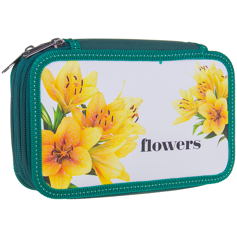 Пенал 3 отд пуст AS Цветы