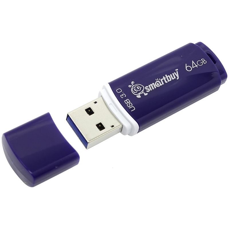 Флэш-карта USB 64GB 3.0 Smart Buy Crown синяя