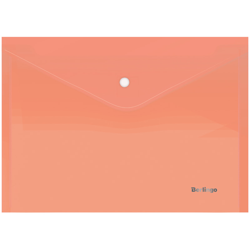 Папка-конверт А4 однотон оранжевая 180мк
